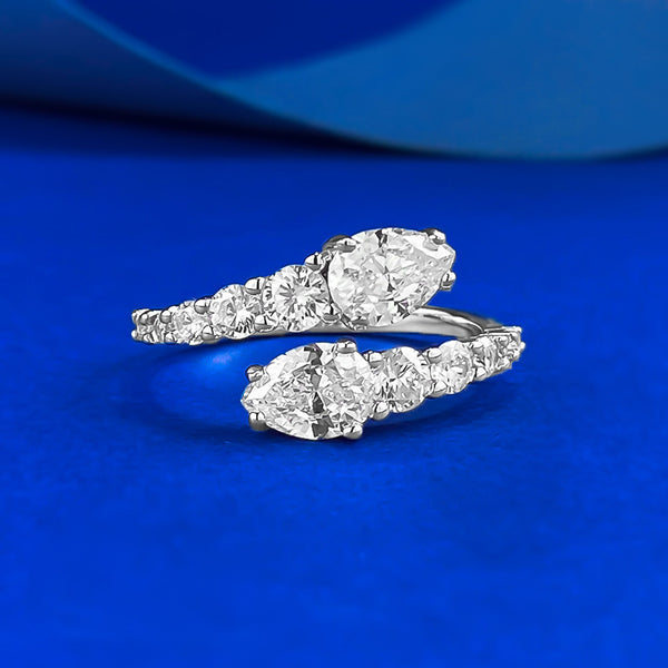Snake-Motif Diamond-Encrusted Ring