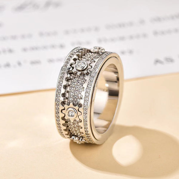 Full diamonds and diamonds full star gears rotatable ring couple rotating mechanical decompression ring