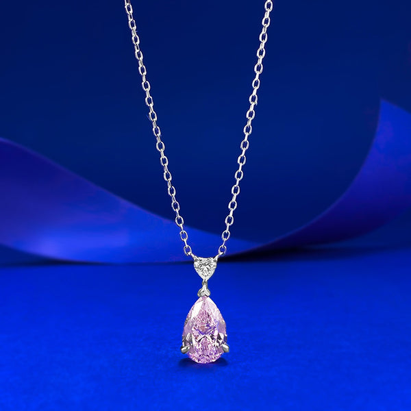 XYMQ Jewelry Love heart pear-shaped necklace 925 silver temperament high-class versatile style 2025 new hot selling trend