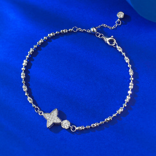 XYMQ Jewelry Double Sided Quadrangle Bracelet 925 Sterling Silver Fashion Trend Fashionable and Generous INS New Trend