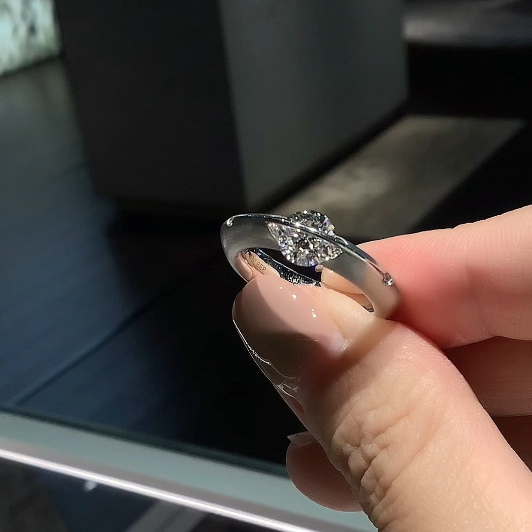 XYMQ jewelry Stellar turning Ring S925 Sterling Silver Niche Design Sparkling Cosmic Stellar Rotatable Diamond Ring Premium Feeling Light Luxury