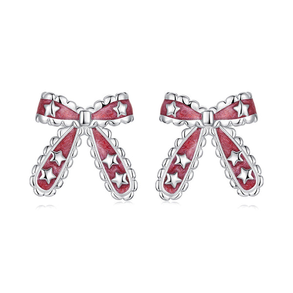 Star Bow Stud Earrings