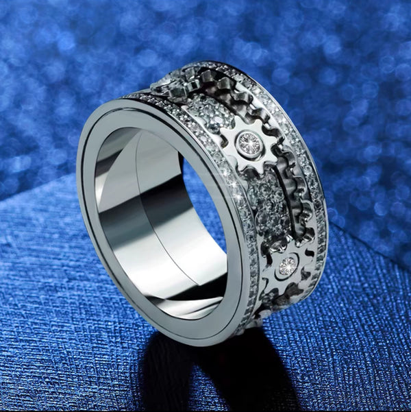 Full diamonds and diamonds full star gears rotatable ring couple rotating mechanical decompression ring