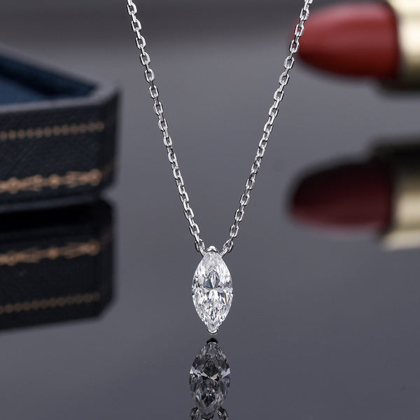 Light Luxury Hundred Horse Eye Diamond Necklace Women 925 Sterling Silver 8A High Carbon Drill ins Niche Stacking Collar Bone Chain