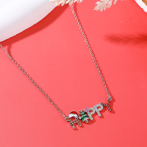 Christmas Necklace Creative New Santa Claus Christmas Tree Letter String Necklace