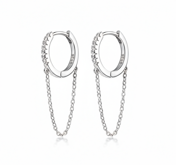 Fringe Chain Drop Earrings