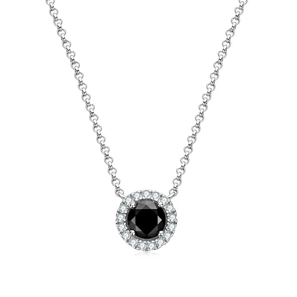 Unique Black Moissanite Necklace