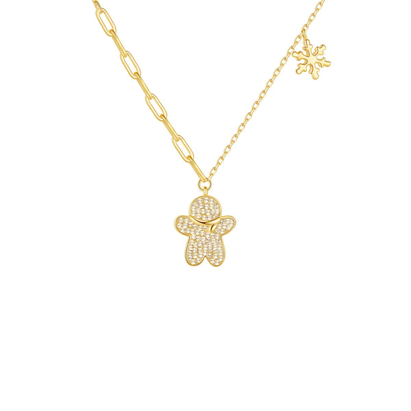 Gingerbread Man Pendant Necklace