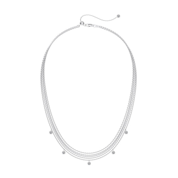 Luna Layers Necklace – Elegant Multi-Layer Silver Chain