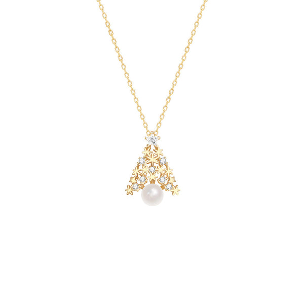 Aurora Dream Star-Picking Christmas Tree Necklace