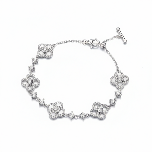 Four-Leaf Clover Lucky Charm Bracelet
