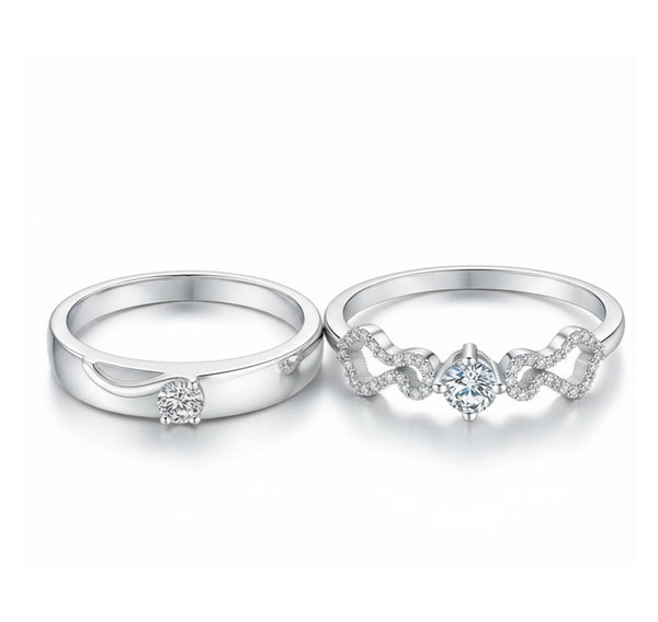 Angel Couple's Matching Rings